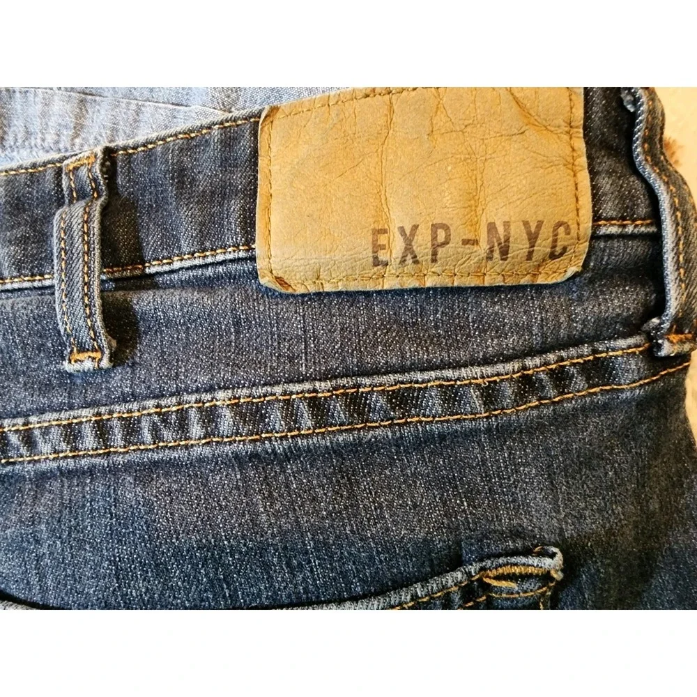 Express Men's Denim Jeans, Size 38x30, Classic Fit, Boot Cut, Darker Wash